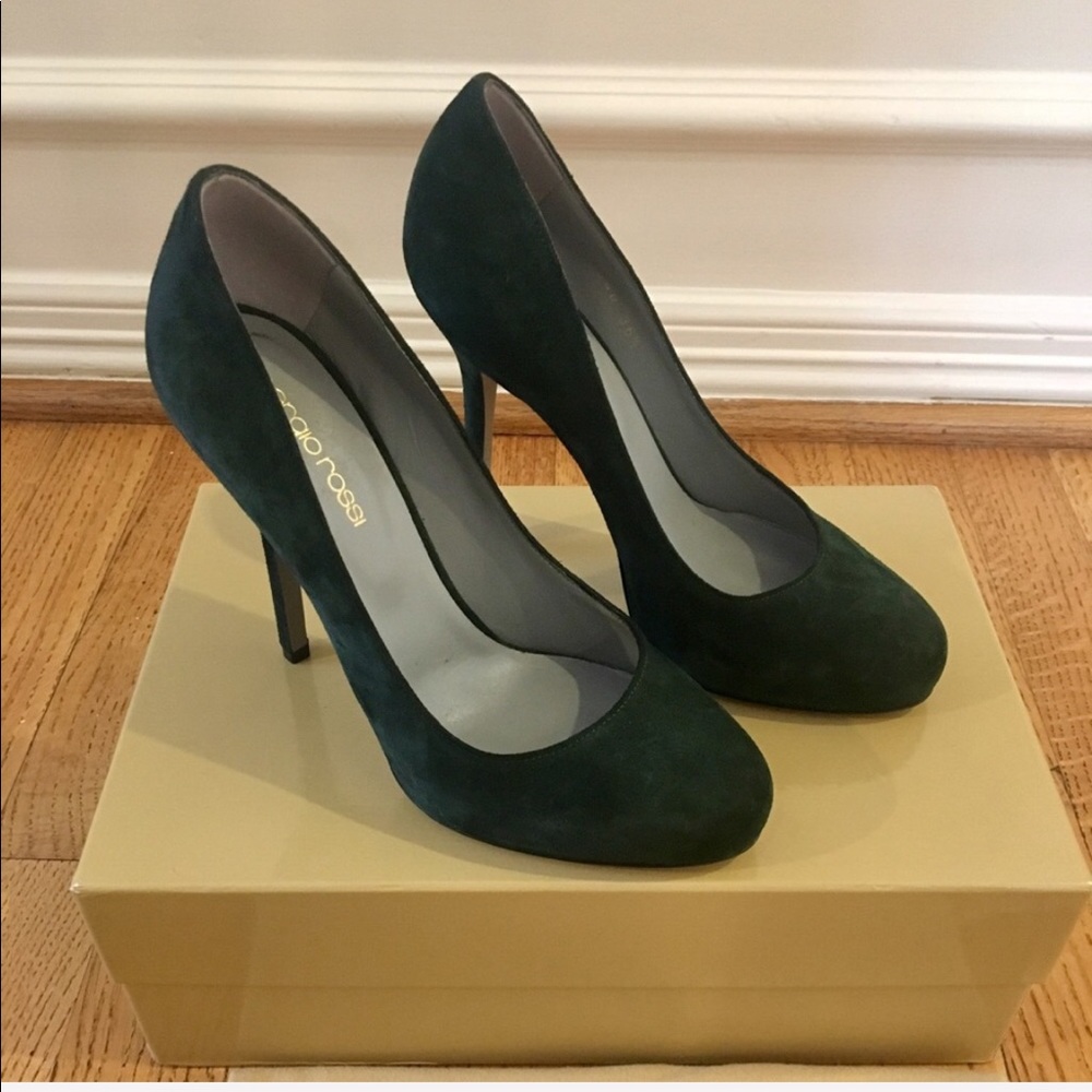 Sergio Rossi Scarpe Donna Suede Pumps, NIB